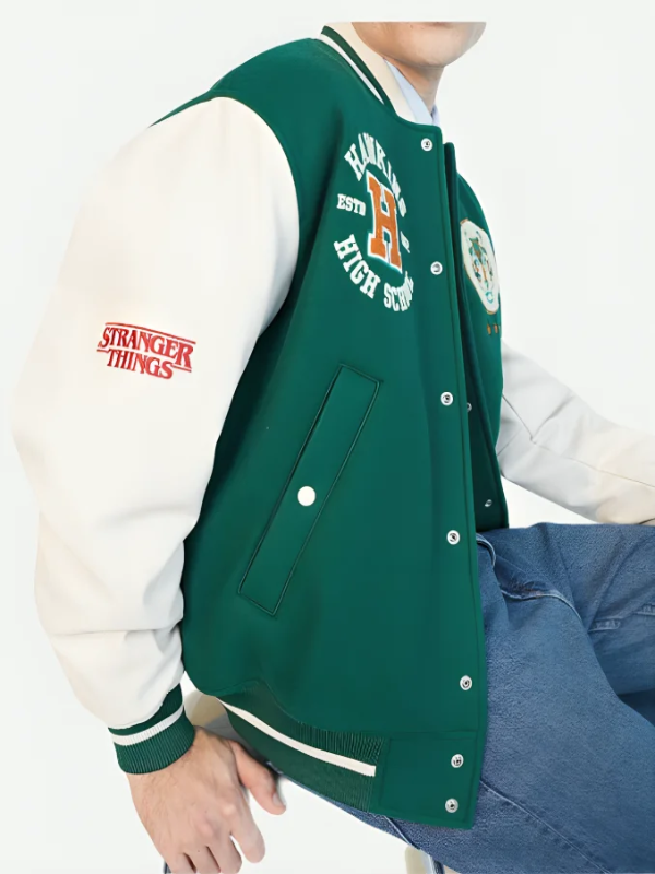 Stranger Things Wool Blend Baseball Jacket