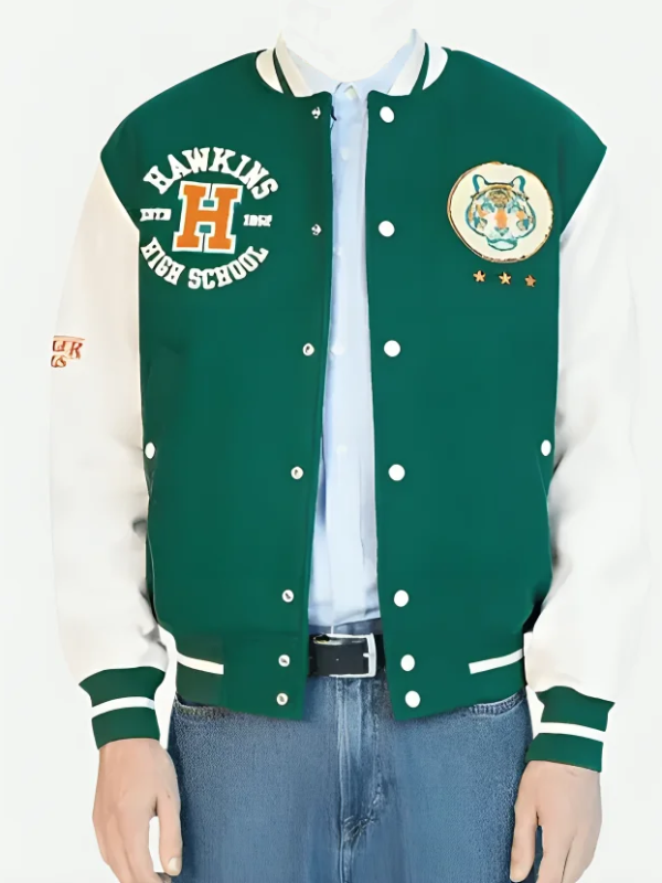 Stranger Things Wool Blend Baseball Jacket