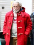 Arnold Schwarzenegger Santa Red Coat