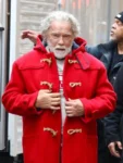 Arnold Schwarzenegger Santa Red Coat