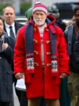 Arnold Schwarzenegger Santa Red Coat